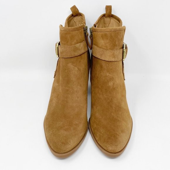 Franco Sarto Womens Suede Leather 'Delancy' Side Zip Heel Bootie Size 8.5 Narrow - Picture 4 of 11